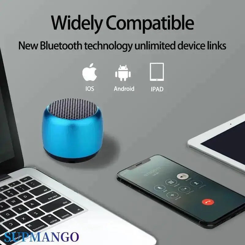 M1 Portable Bluetooth Stereo Speaker with Subwoofer and Microphone for Outdoor Use