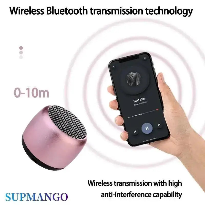 M1 Portable Bluetooth Stereo Speaker with Subwoofer and Microphone for Outdoor Use